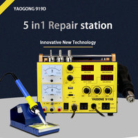 YAOGONG 919D NEW 5 IN 1 Automatic Hot Air Gun SMD Soldering  Station BGA Rework Desoldering Station for Mobile Phone Repair