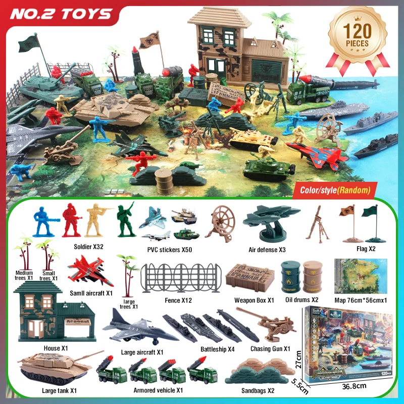 48/80/120 個軍用戦車戦闘機軍艦兵士モデル子供のおもちゃ武器シーンマップキットプルバック飛行機車男の子クリスマスギフト