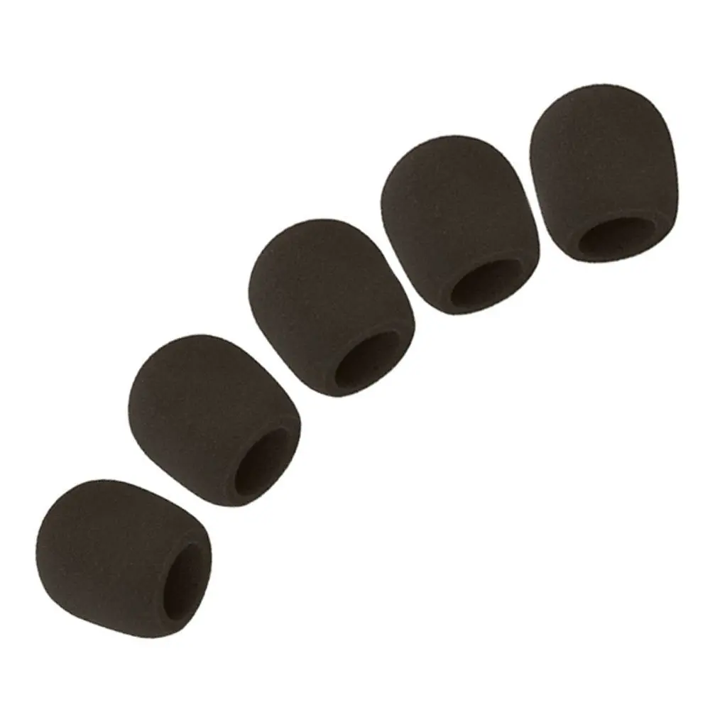 Microphone Ball Sponge Foam Cover (Set of 5, Black)