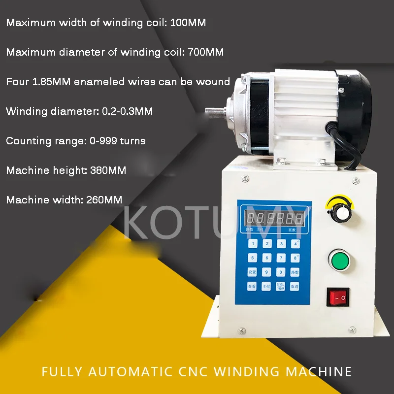 Fully Automatic CNC Winding Machine, Electric Programmable Automatic Counter, Enameled Wire Winding Mold Machine, High Torque Tr