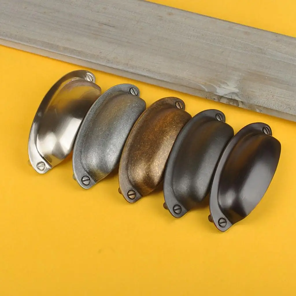 Мебельные ручки из цинкового сплава в винтажном стиле для ящика шкафа, 4 цвета