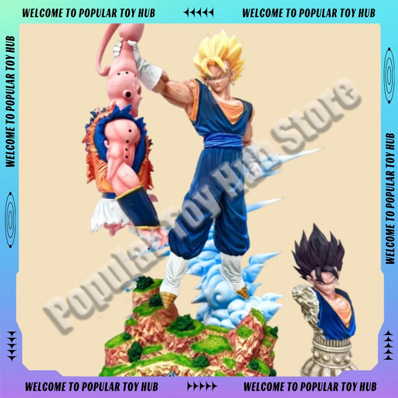 

В наличии 32 см двуглавый Dragon Ball аниме фигурки экшн-фигурки CS Vegito VS Buu GK сцена статуя модель украшения игрушки подарки