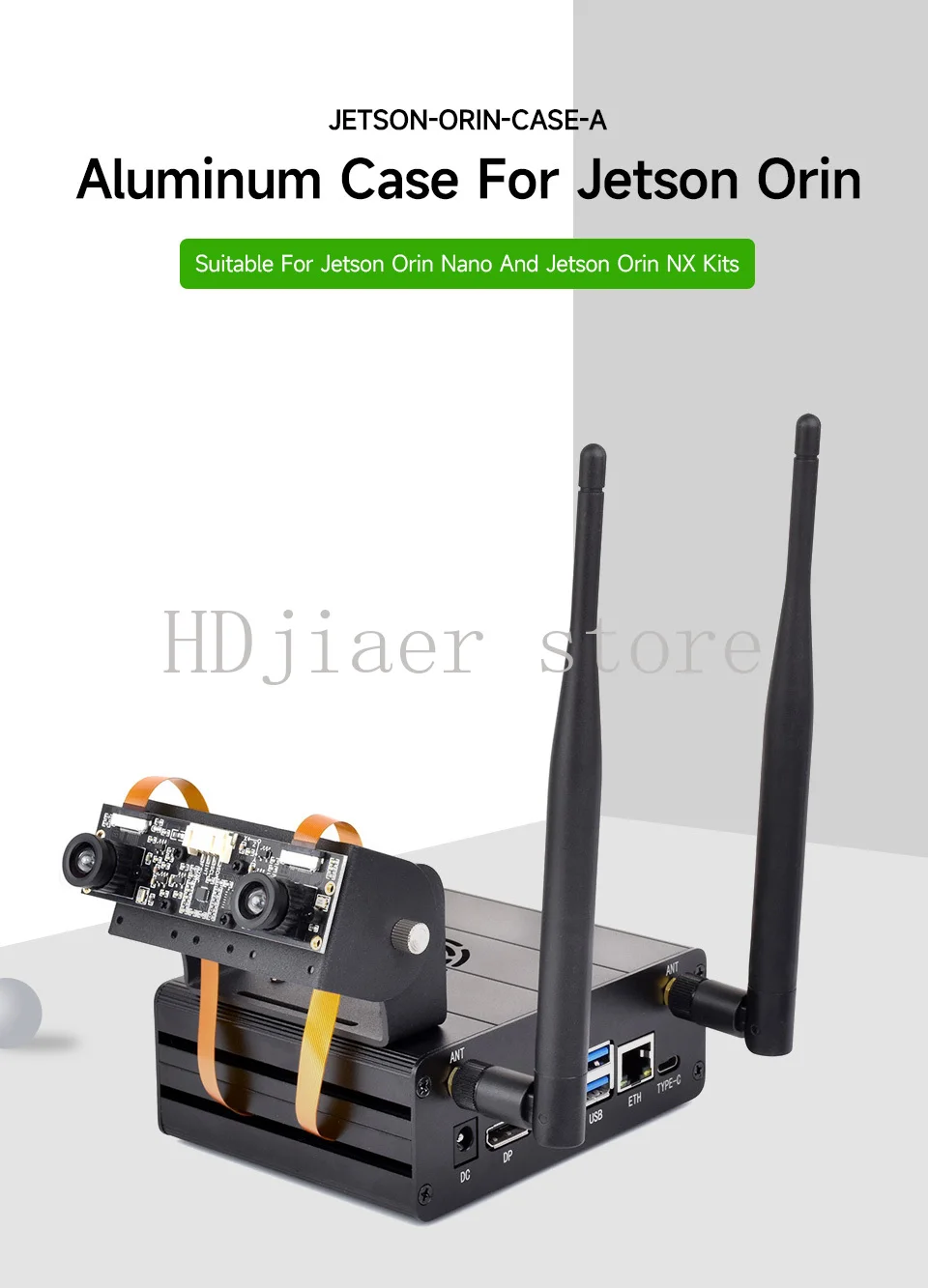 

Waveshare Aluminum Alloy Case For Jetson Orin, With Camera Holder, Suitable For Jetson Orin Nano And Jetson Orin NX Kits