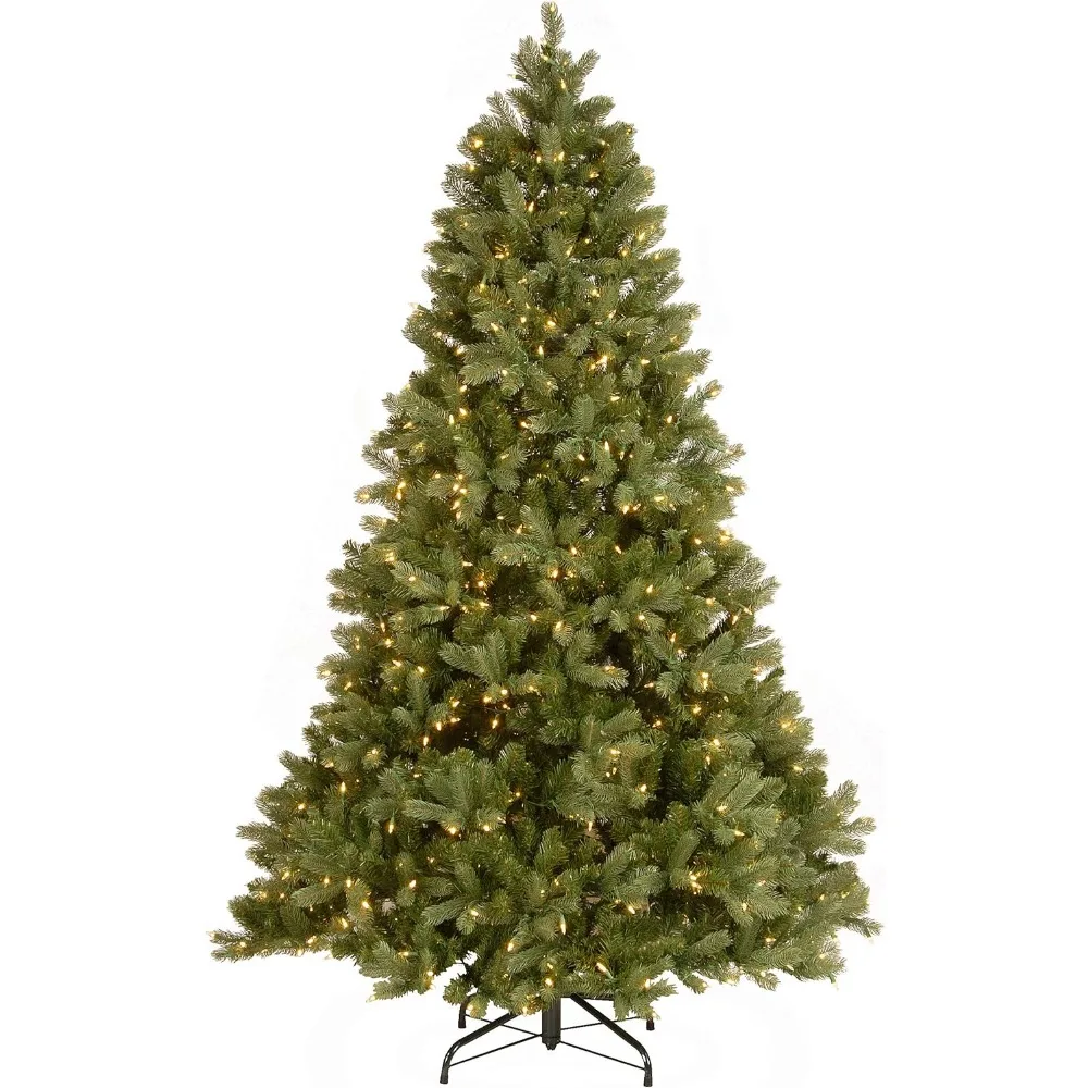 

Pre-Lit 'Feel Real' Artificial Full Downswept Christmas Tree, Green, Douglas Fir, Dual Color LED Lights