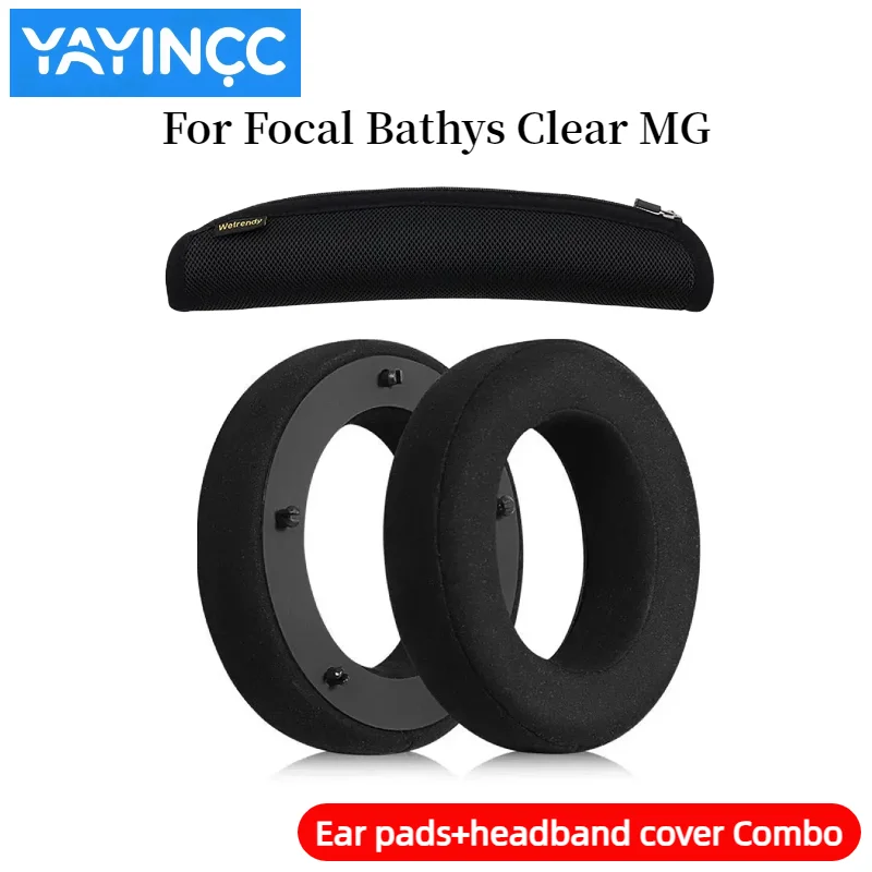 YAYINCC Replacement SheepSkin Ear pads+Zipper headband cover Combo For Focal Clear Elear Elegia Elex Stellia Utopia Ear Pads