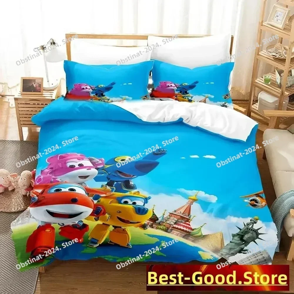 3D Super Cartoon Wings Bedding Set Printed single Comforter Quilt Bed Cover Duvet Cover Pillow Case 3 Pieces Set Kids Adult Size
