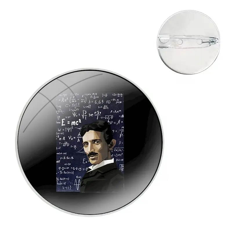 Badge Brooch Pin Accessories For Clothes Backpack Decoration gift Nikola Tesla