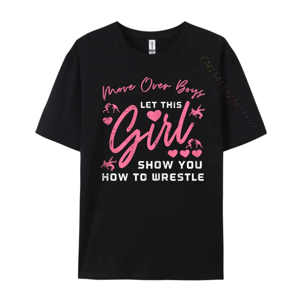 تي شيرت Move Over Let This Show Wrestle Wrestling للرجال على الموضة الكورية كبيرة الحجم
