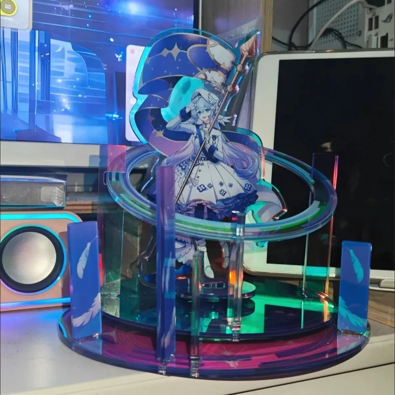 New Game Honkai：Star Rail Robin Merchandise Laser Acrylic Rotating Cool stage Acrylic Figure Stand Model Decor Ornaments Gifts