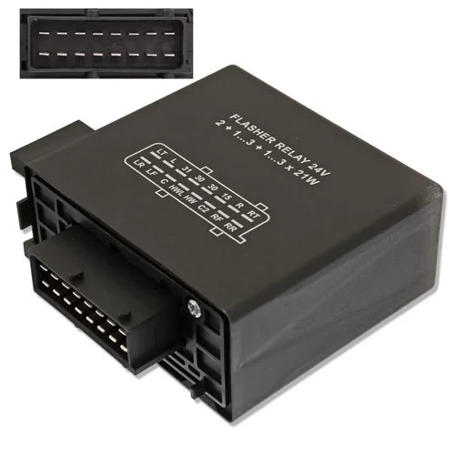 Imagen 1 del producto Unidad de relé intermitente de 24V para Scania P Series SAAB 2159998 1401789 1328548 SCA206, relé de señal de giro de 21W