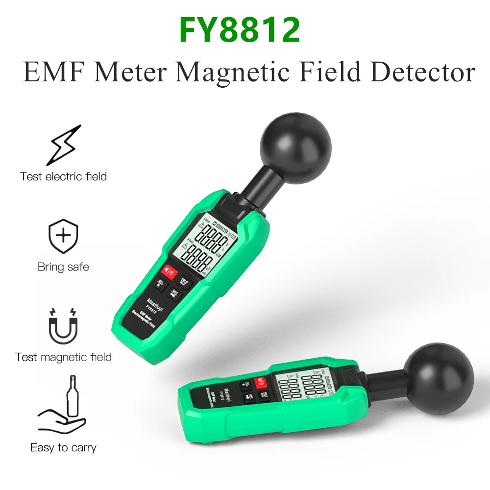 FY8812 Electromagnetic Wave Radiation Detector EMF Meter Magnetic Field Detector LCD Display Gauge Use For Household Appliances