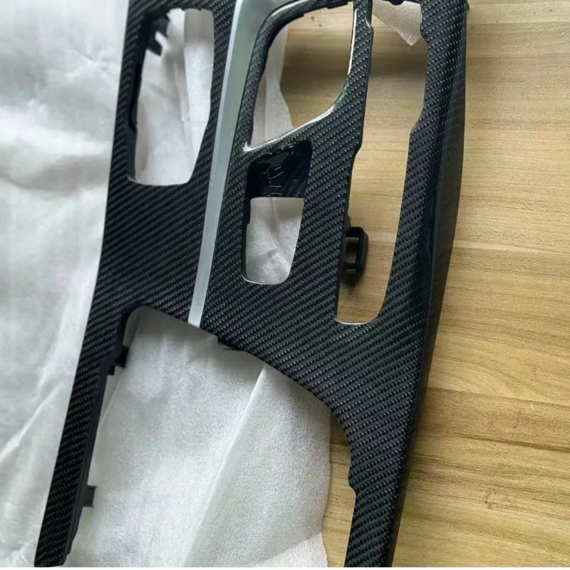 BMW5 시리즈 G30 G38 2018-2023 530i 530Li 540i M550i 실내 몰딩용 센터 콘솔 리얼 카본 파이버 교체품