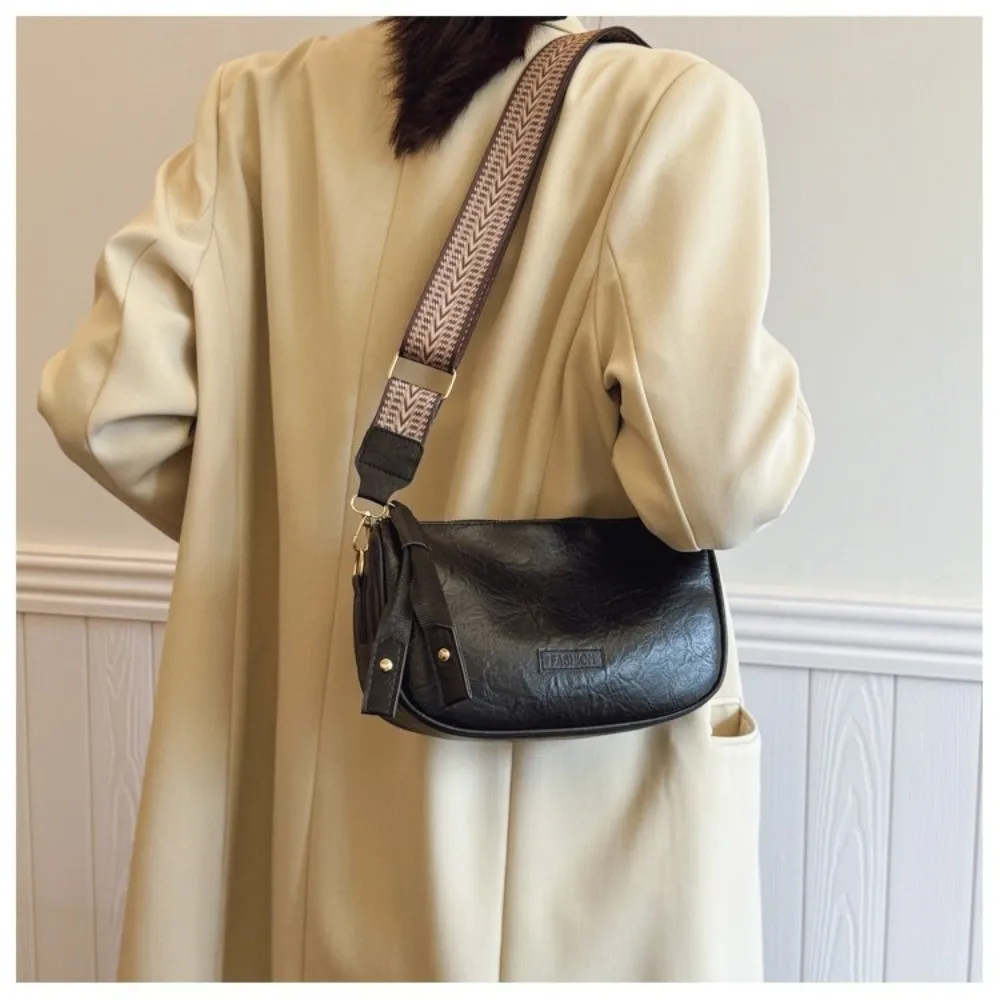 

High Quality Retro Crossbody Bag PU Leather Casual Handbag Versatile Large Capacity Messenger Bags Women