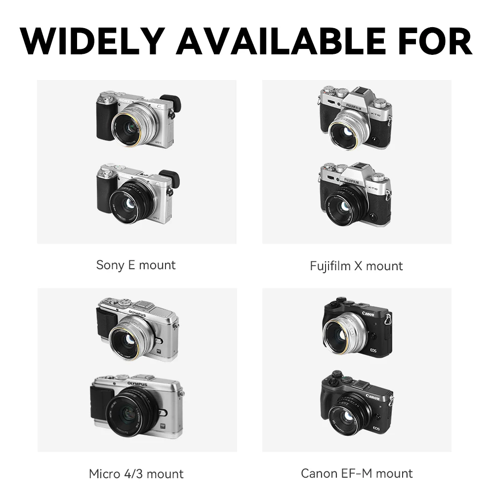 7 الشرفيين 25 مللي متر F1.8 APS-C فتحة كبيرة دليل رئيس عدسة ل فوجي Fx X-T1 X-T4 أوليمبوس وباناسونيك M4/3 E-P1