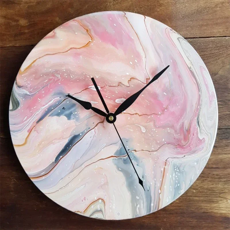 Gmart Hot Sale Decorative Watch Simple Eco-Friendly Wall Clock Montre Murale Custom Art Craft Epoxy  