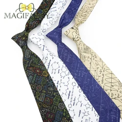 100% Cotone 8 cm Cravatta Scienze Matematiche Astronomia Chimica Fisica Uomini College Academy Istituto Scuola Cosplay Regalo Cravatta Accessorio