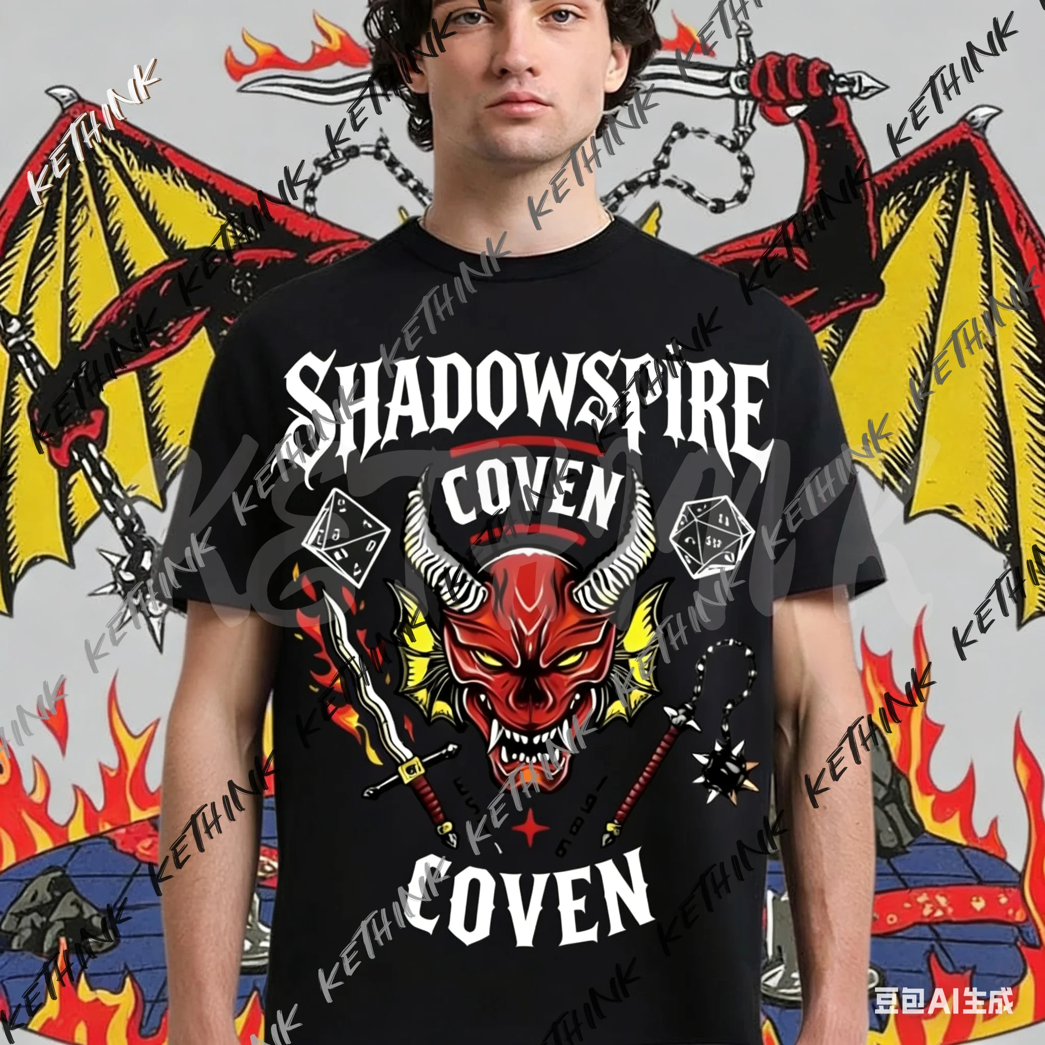 

Hellfire 2026 New Bestseller Men's 100%Cotton Shirt Popular TV Y2k Demon Graphic hawaiian luxury hiphop style Man Women Tshirt