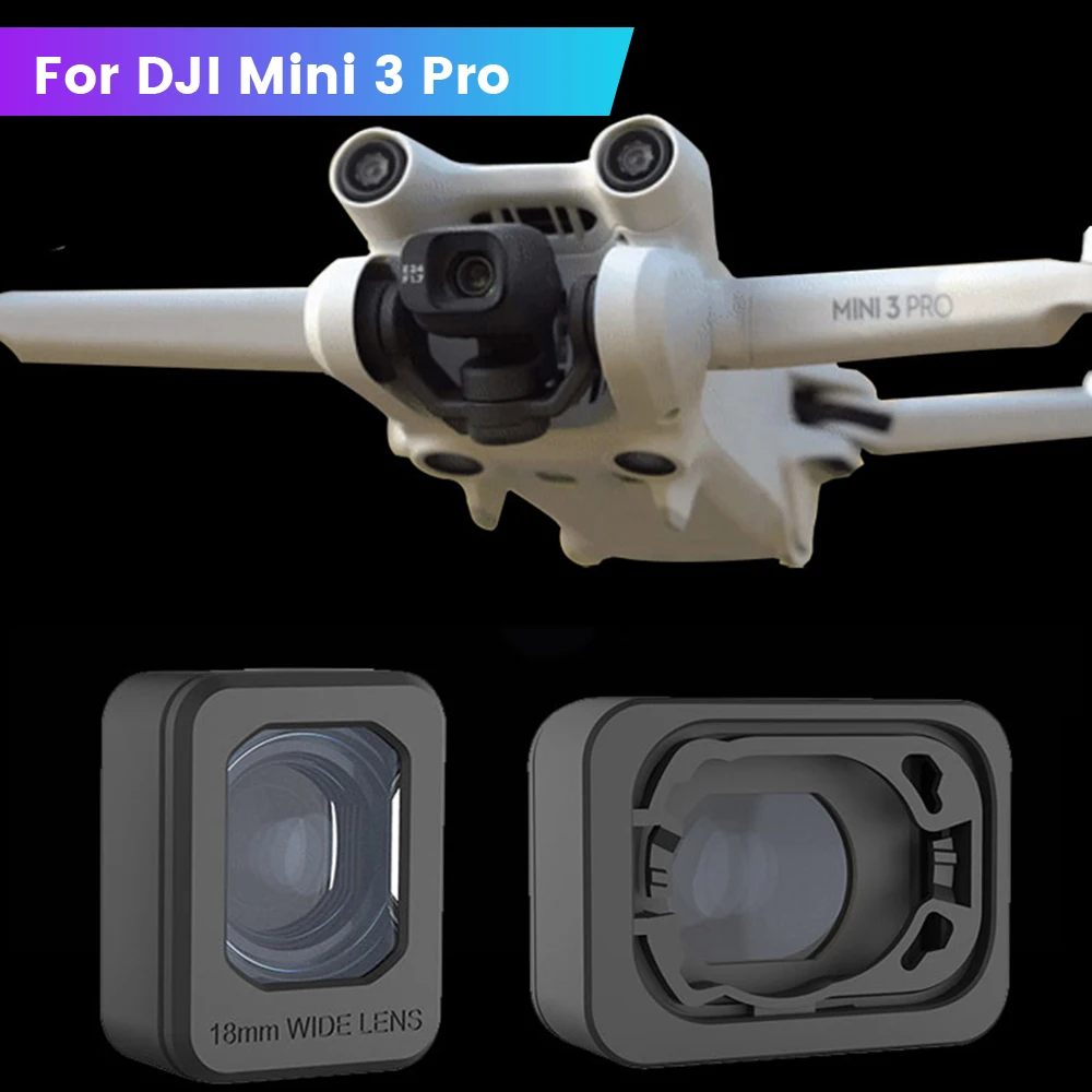 Filtro de lente gran angular externo para cámara DJI Mini 3 Pro/Mini 3, aumento de rango de disparo de 25%, accesorios de filtro de Dron