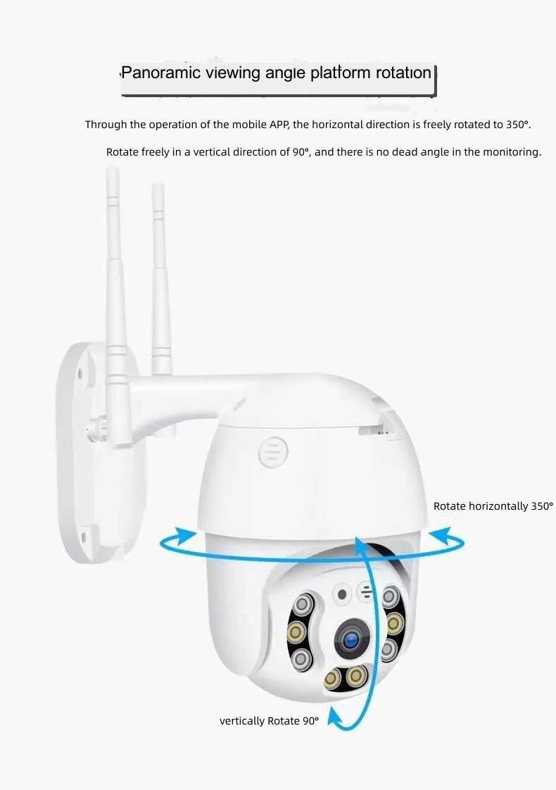 도매 Woosee APP HD WIFI IP 카메라 야외 보안 컬러 나이트 비전 휴대 전화 원격 홈 야외 모니터링