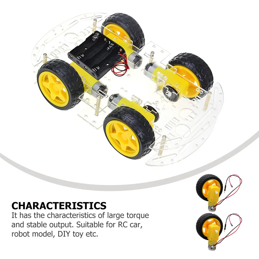 1 Juego de 1 Juego de Motor de reducción de 3-6V CC, Motorreductor antiinterferencias de doble eje para coche inteligente, Robot, instrumentos electrónicos Diy