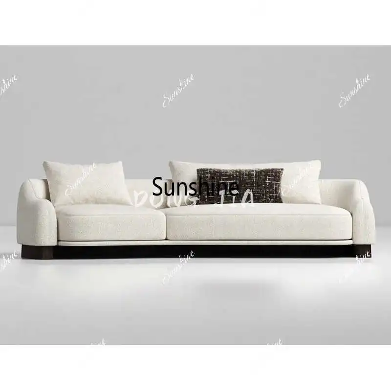 Nordic, light luxury arc, high-end modern hotel special-shaped sofa clothing store solid wood