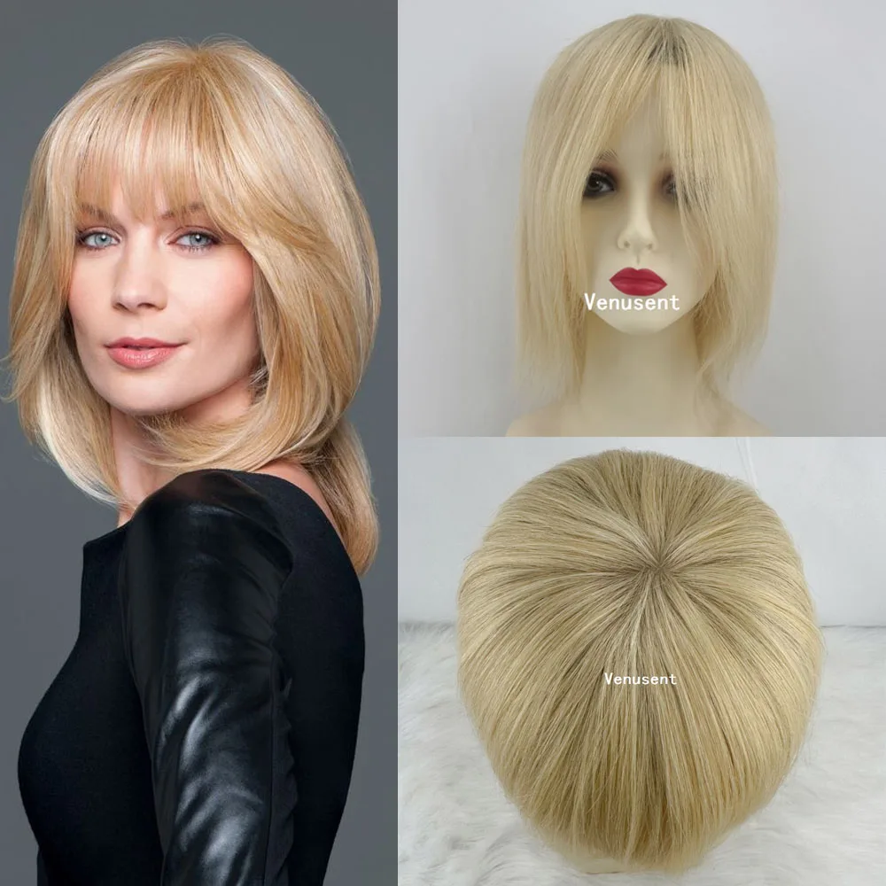 613Ash Blonde Human Hair Wigs Short Layer Pixie Cut Wig for Women European Virgin Hair Glueless Silk Crown Full Lace Wigs Straps