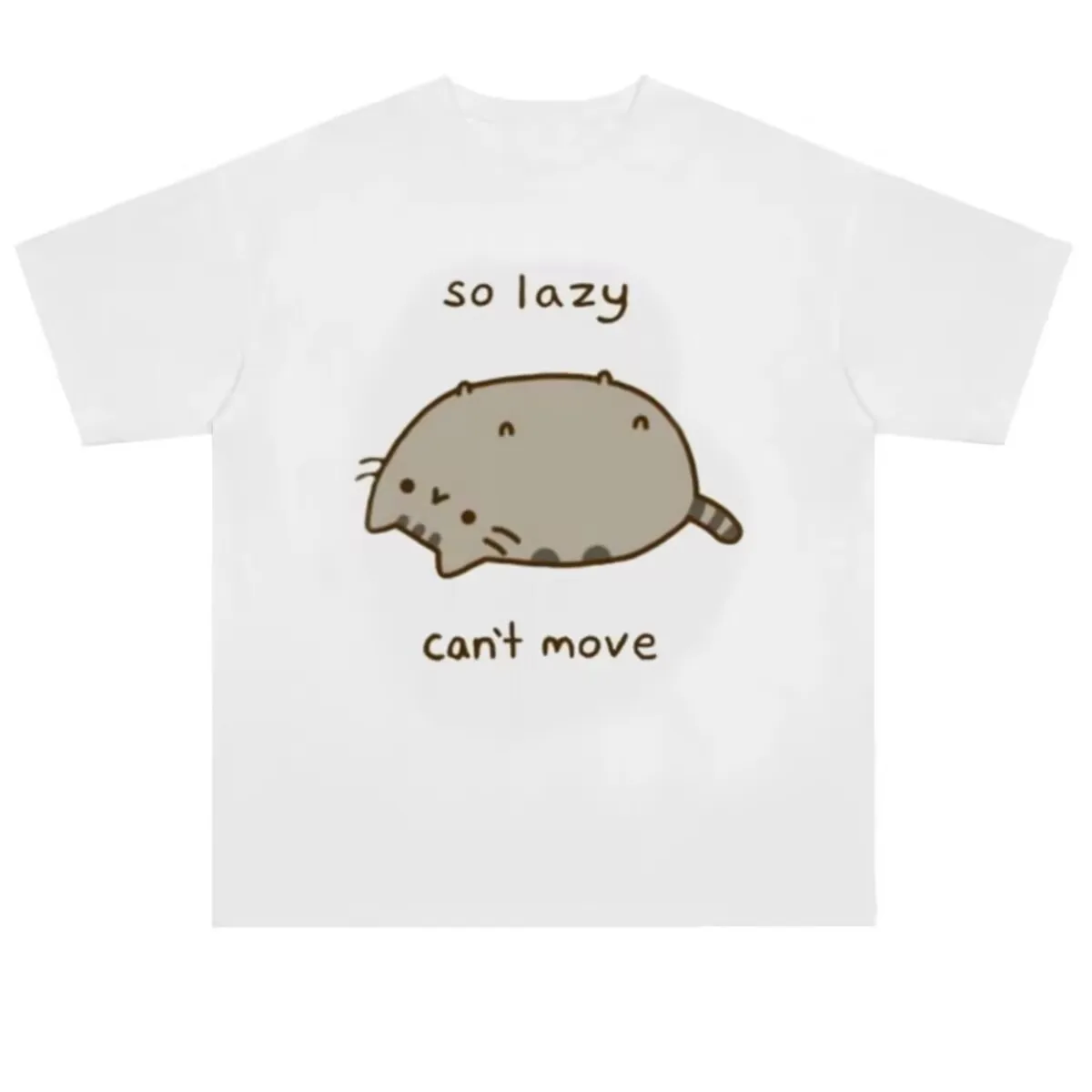 Свободная футболка с японским рисунком в горошек, повседневные эстетические топы Kawaii с героями мультфильмов Y2k, женские осенние милые футболки в стиле Харадзюку в стиле гранж