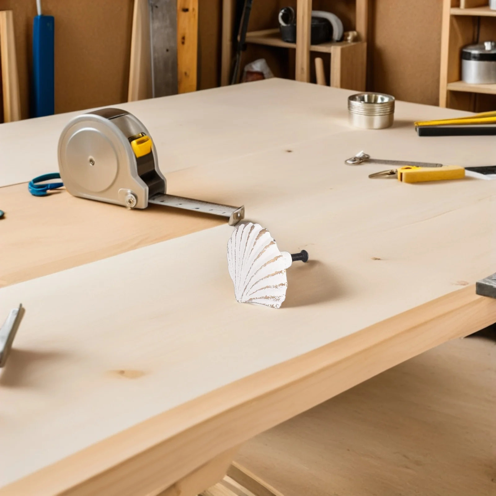 

2pcs Seashell Drawer Handle Ocean Theme Retro Pull for Cabinet Cupboard Decor Drawer Knob Handles for Furniture Door Hardware