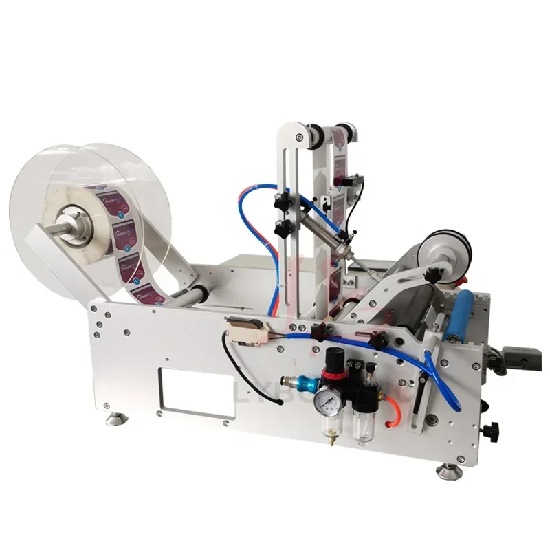 Touch Screen Pneumatic Precision Labeler LY-190 Semi Automatic Round Bottle Labeling Machine DIY Sticking Tag Tools for Package