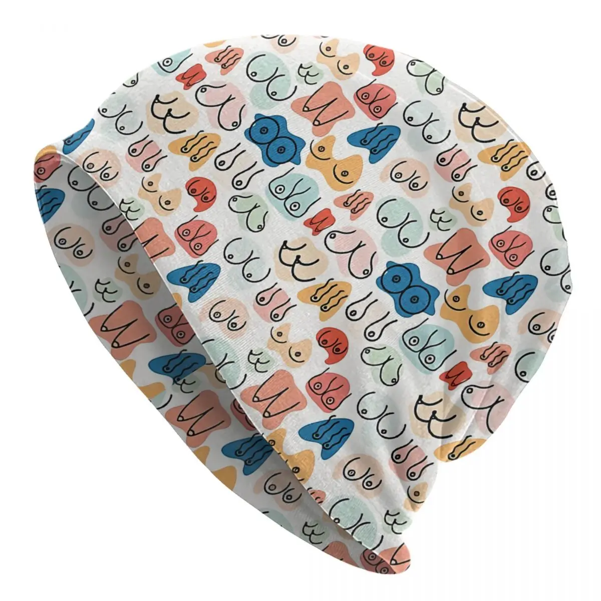 

Boobs Autumn Female Thin Beanies Cycling Bonnet Hats