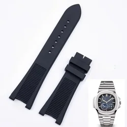 Original Silicone Watchbands for PP Patek Philippe 5711 5712G Nautilus Series  Soft and Skin Friendly Watch Strap 25x13 Mm