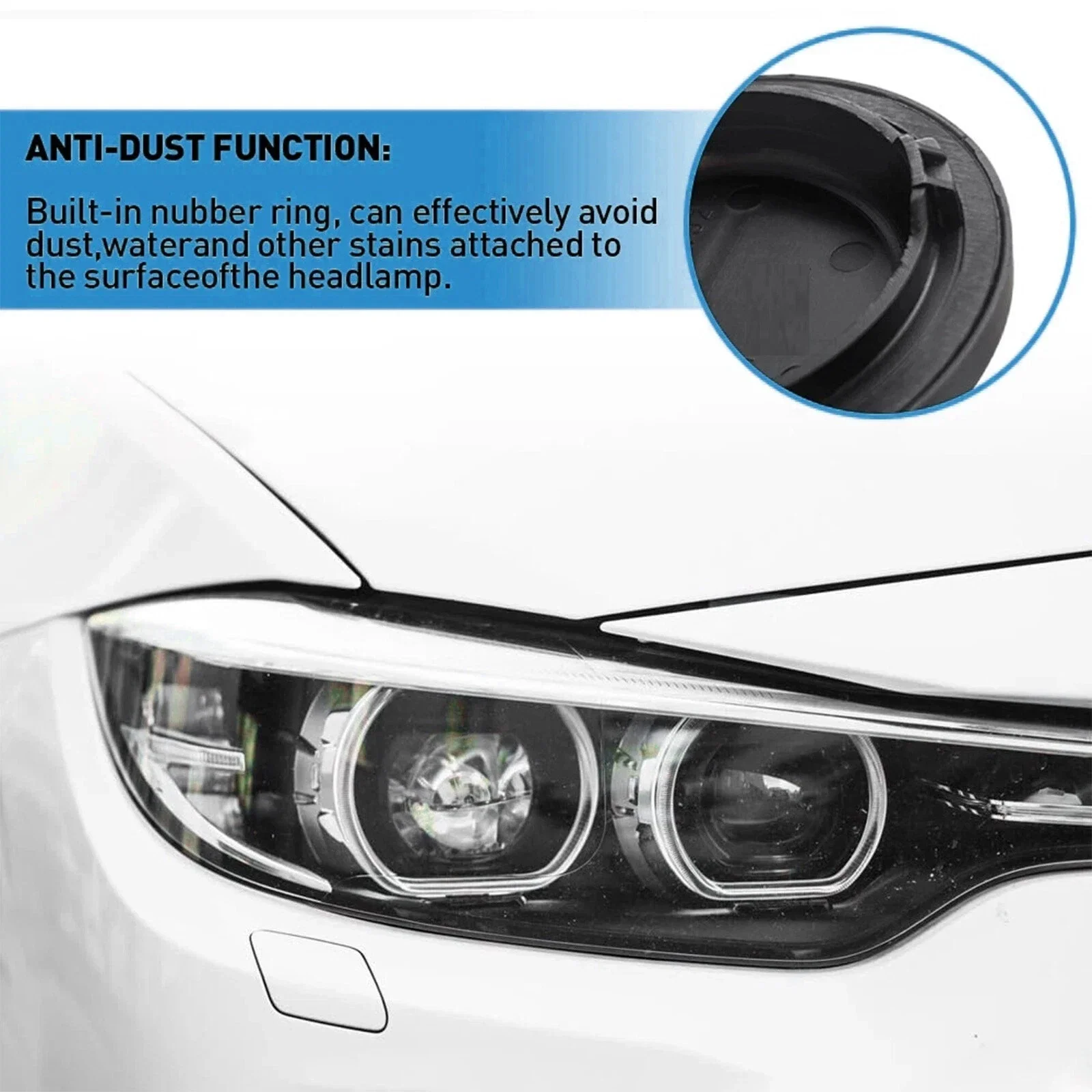 سيارة العلوي غطاء غبار لمبة غطاء ل فوكسهول أسترا K 2016-2019 شارة 2008-2012 العلوي غطاء غبار غطاء لمبة الملحقات