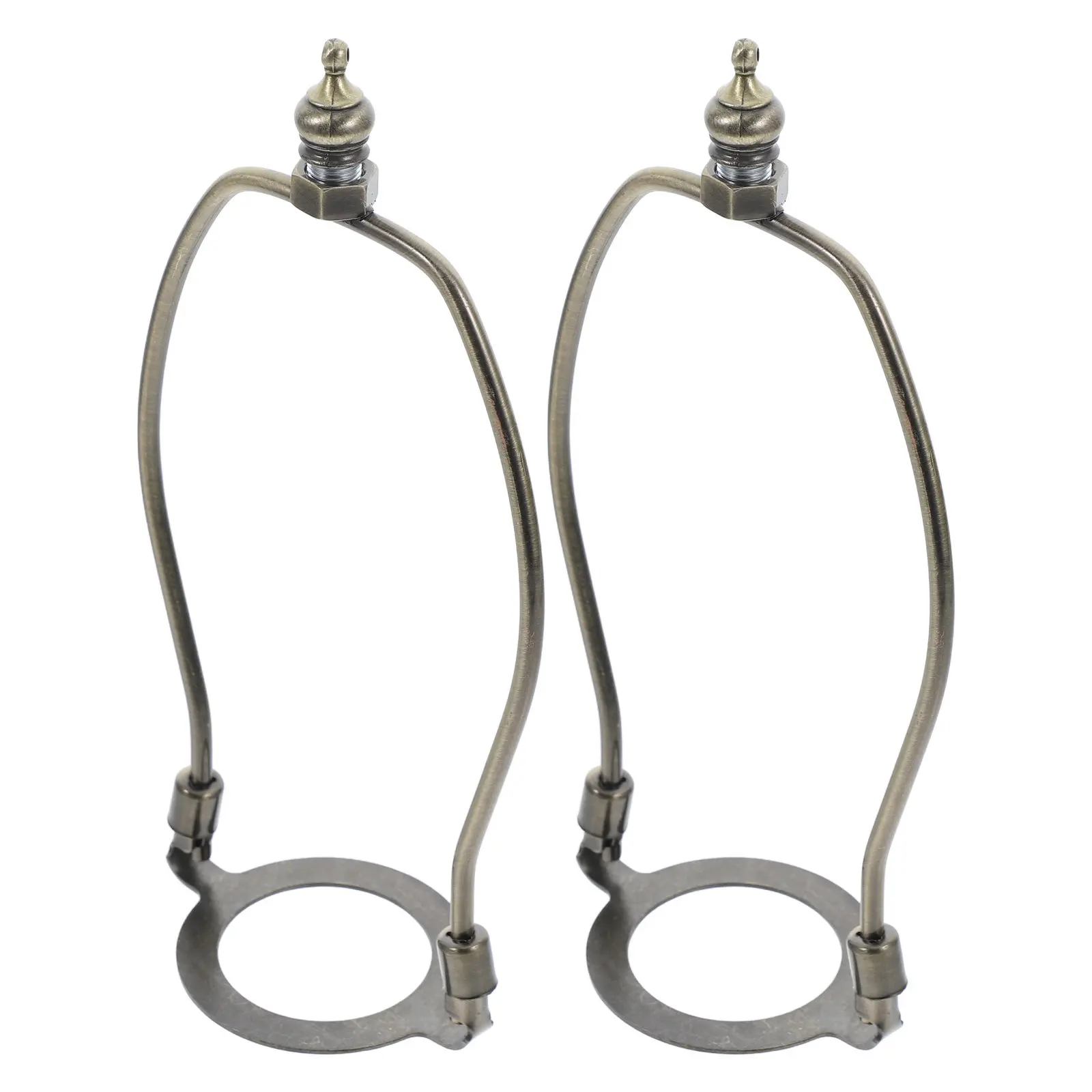 2Pcs Modern Minimalist Lamp Harp Kit E27 All-Thread Holder Lampshade Bracket for Table Floor Lamps Installation Repair Accessory
