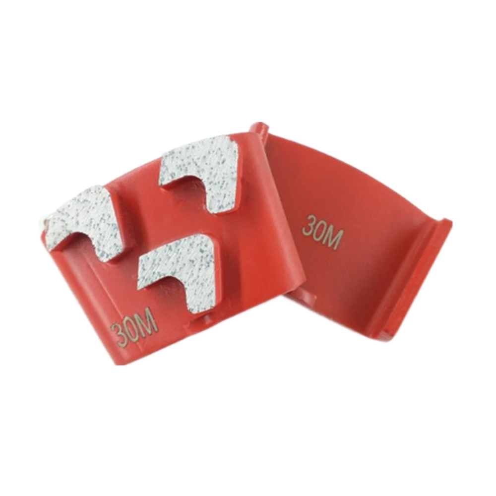 

EZ73 Red Color Paints Grit 30 Medium Bond Fast Lock Grinding Block Three Sharp Arrow Grinding Segments for Rough Concrete 12PCS