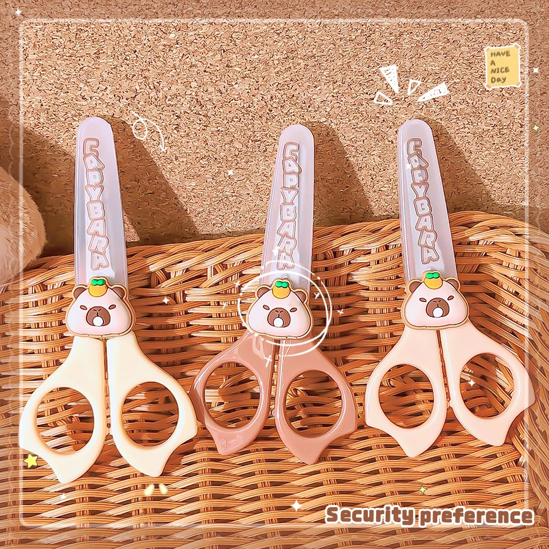 cute school mini scissors stationery scissors for diy  arts and crafts supplies Portable scissors kawaii kapibala kids scissors