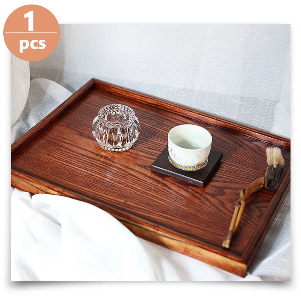 

Wooden Food Tray Wood Snack Tray Rectangular Dessert Storage Portable Compact Beautiful Display Home Tableware Tea Coffee