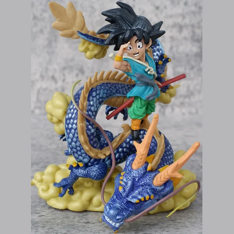 

New Dragon Ball GK Goodbye Goku Shenlong Figure Saiyan Scene Golden Cudgel Anime Sculpture Ornament Model For Children's Gifts