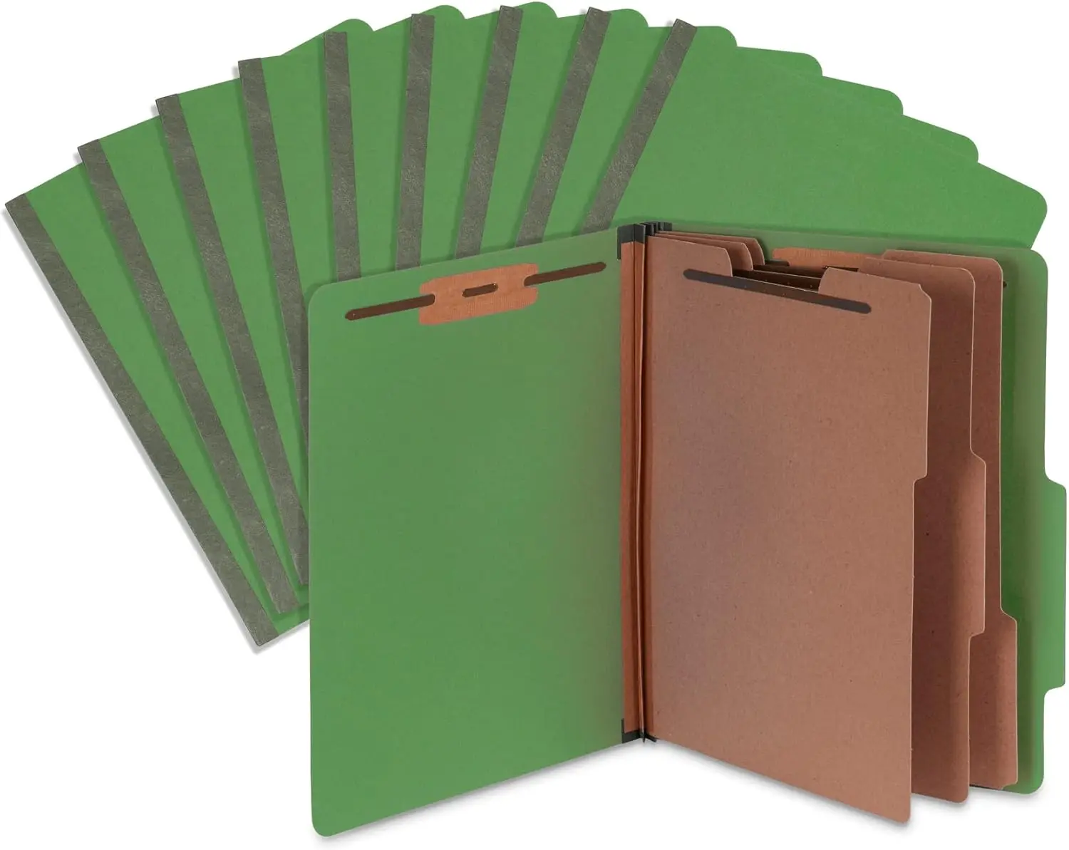 

Green Classification Folders, 3 Dividers, Letter Size with 2 Inch Tyvek Expansions, Use for Organizing Medical Records & Clie
