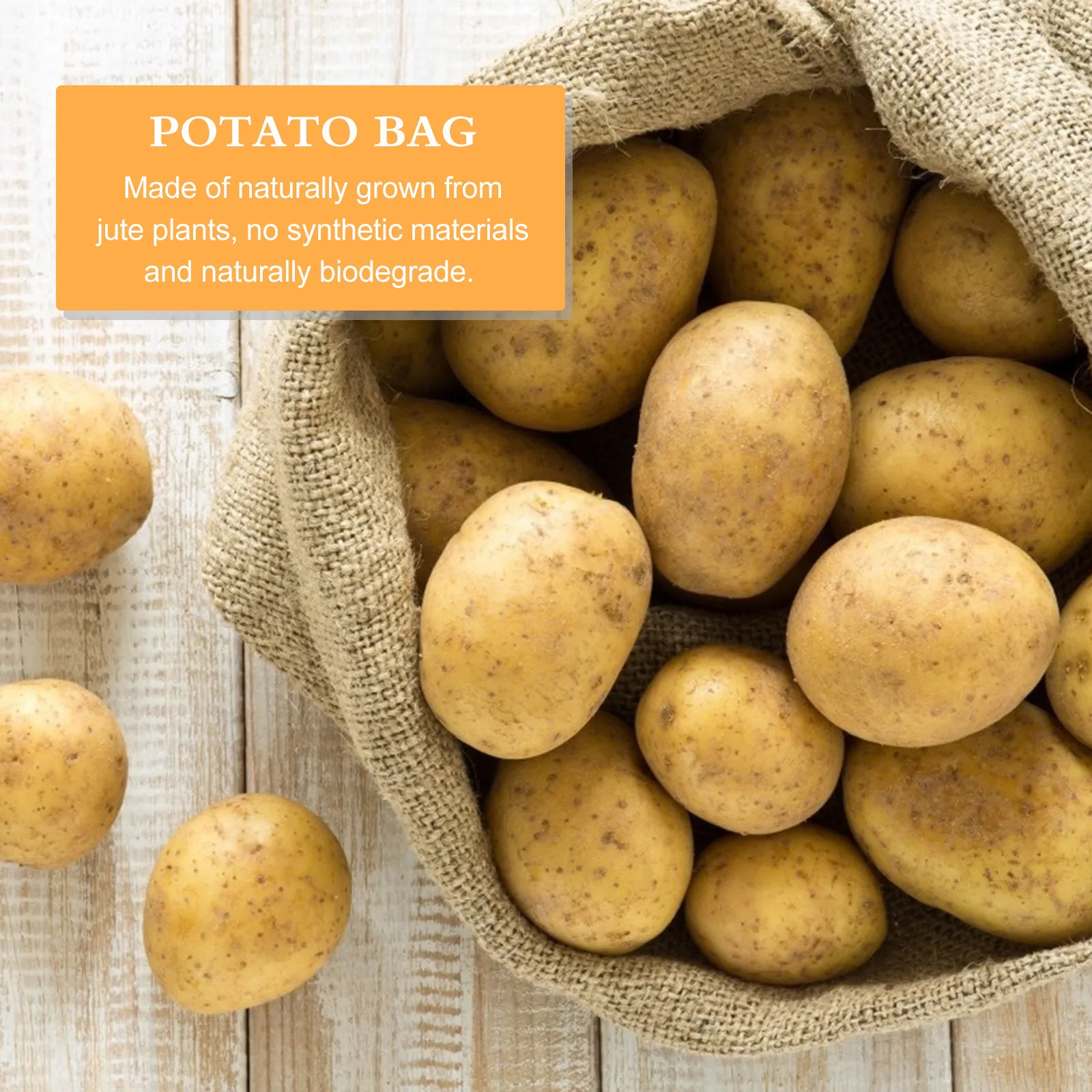 

Large Burlap Bag Multi-Functional Grow Sack For Gardening Planting Vegetables Storage Jute Sand Flood Control Race Party