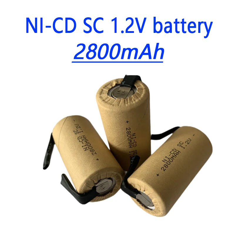 

SC Batteries 1.2V 2800mah Ni-Cd Rechargeable Battey With Tab Power Tool NiCd SUBC Cells