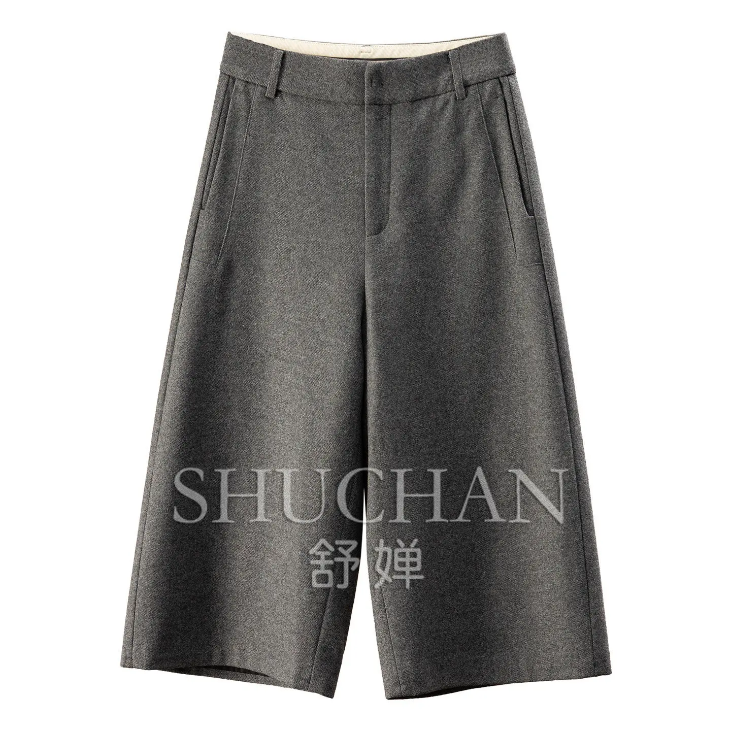 Atmospheric Pants, The Big Lady of The Ark, High-waisted Seven-point Straight Wide-leg Pants, Women's 22X2