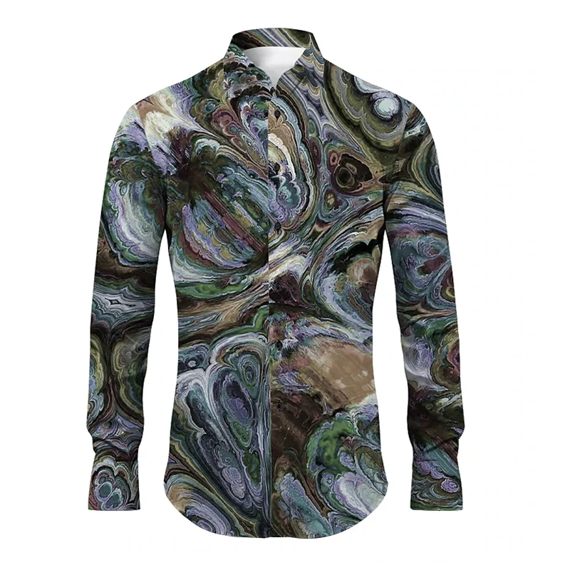 Optical illusion Abstract men\'s shirt for everyday wear comfortable and elegant clothing tops