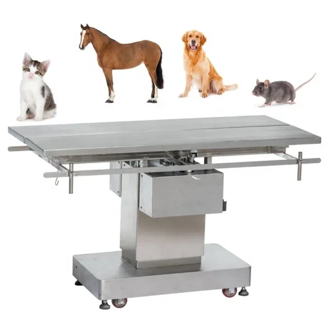 

Veterinary clinic equipment V shape electric vet surgical table with tray surgical table veterinary