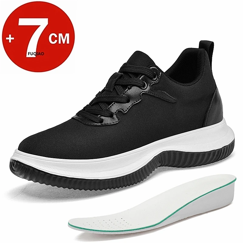 

7cm Invisible Height Elevator Shoes For Men Summer Breathable Waterproof Sneakers Lightweight Comfortable Casual Sport Shoes