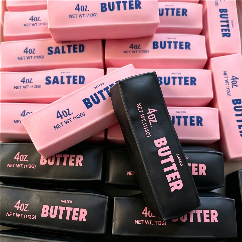 Building Block Filling Black Pink Butter Stick ASMR Sound Sensory Fidget Toy No Rebound Squishy Stress Relief Anxiety For ADHD