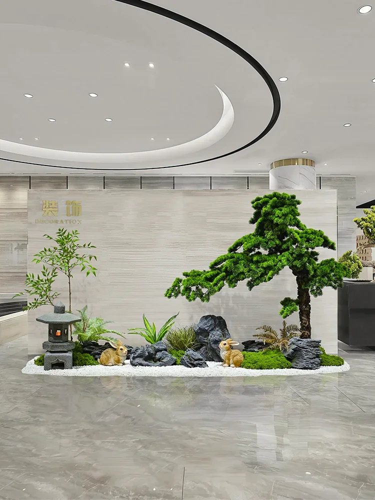 Landscaping combination office under the stairs Hotel floor decoration ornament