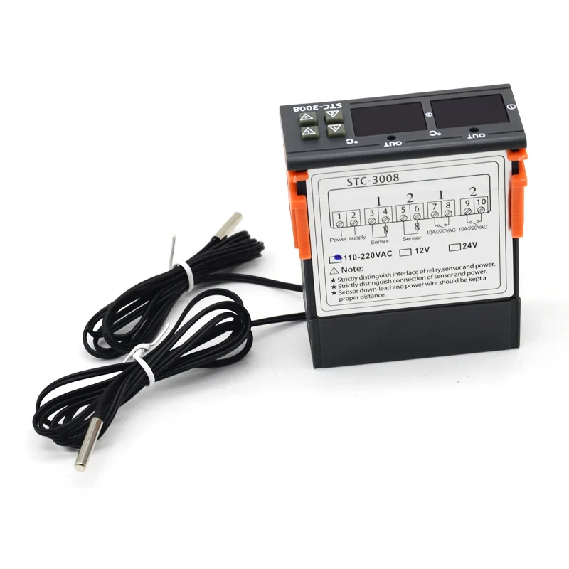 Imagem -05 - Led Digital Controlador de Temperatura Termostato Termostato Incubadora 110v 220v Stc3008