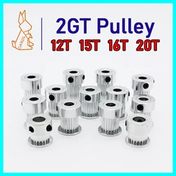 2GT Pulley 12T 15T 16T 20Teeth 2M Timing Pulley Bore 3 3.17 4 5 6 6.35 8mm Belt Pulley Width 6 9 10 15mm GT2 Synchronous Wheels