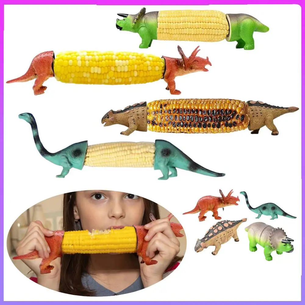 

Cute Dinosaur Corn on The Cob Holders Set for Skewers BBQ Twin Prong Sweet Corn Holder for Kitchen Tool Kitchen Tool Accessories