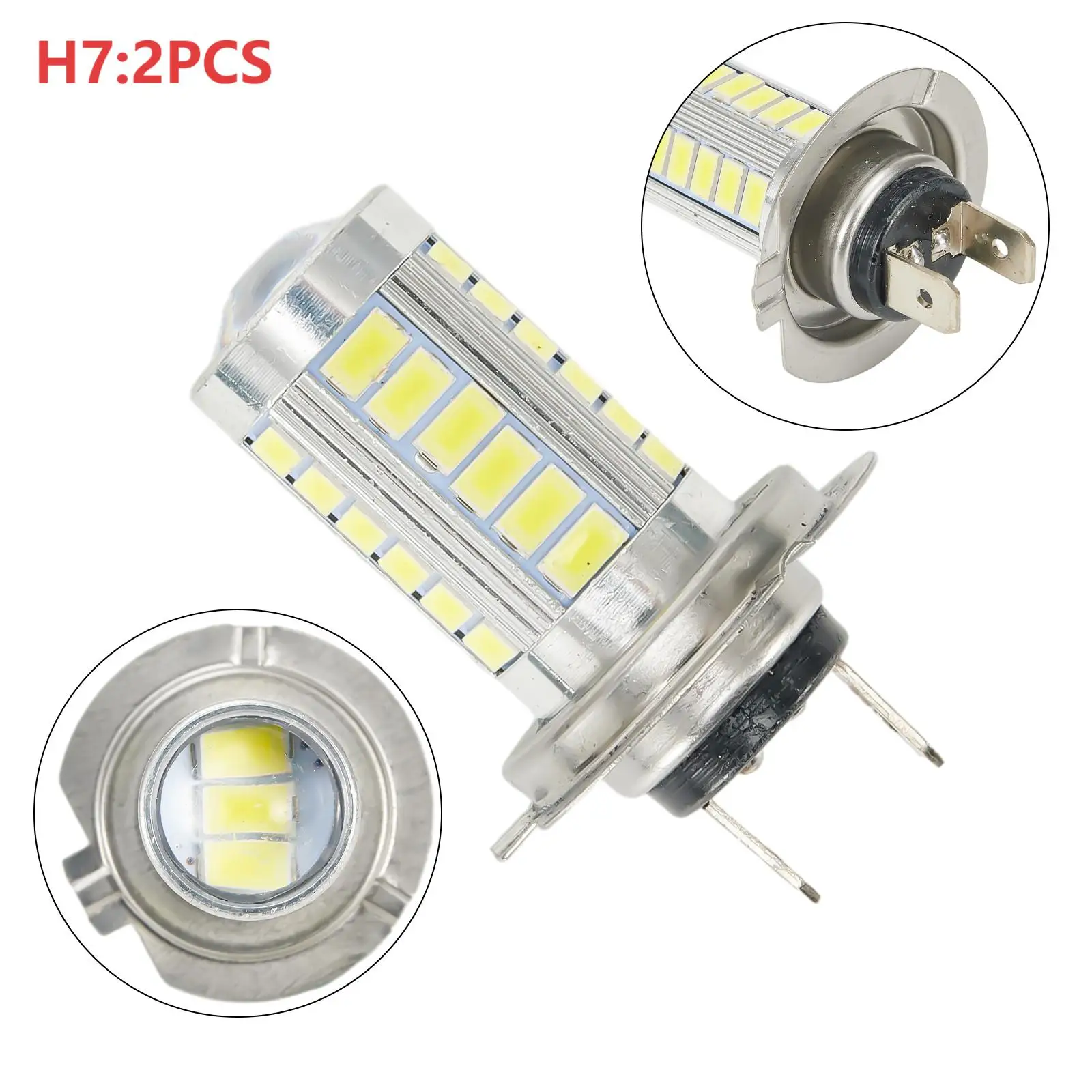 2pcs Motorcycle LED Headlight Set Car LED Fog Light 33 Replacement For SMD H1/3/4/7 Super Bright Automobile Accessories